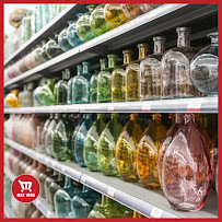 Decoración · botellas de cristal